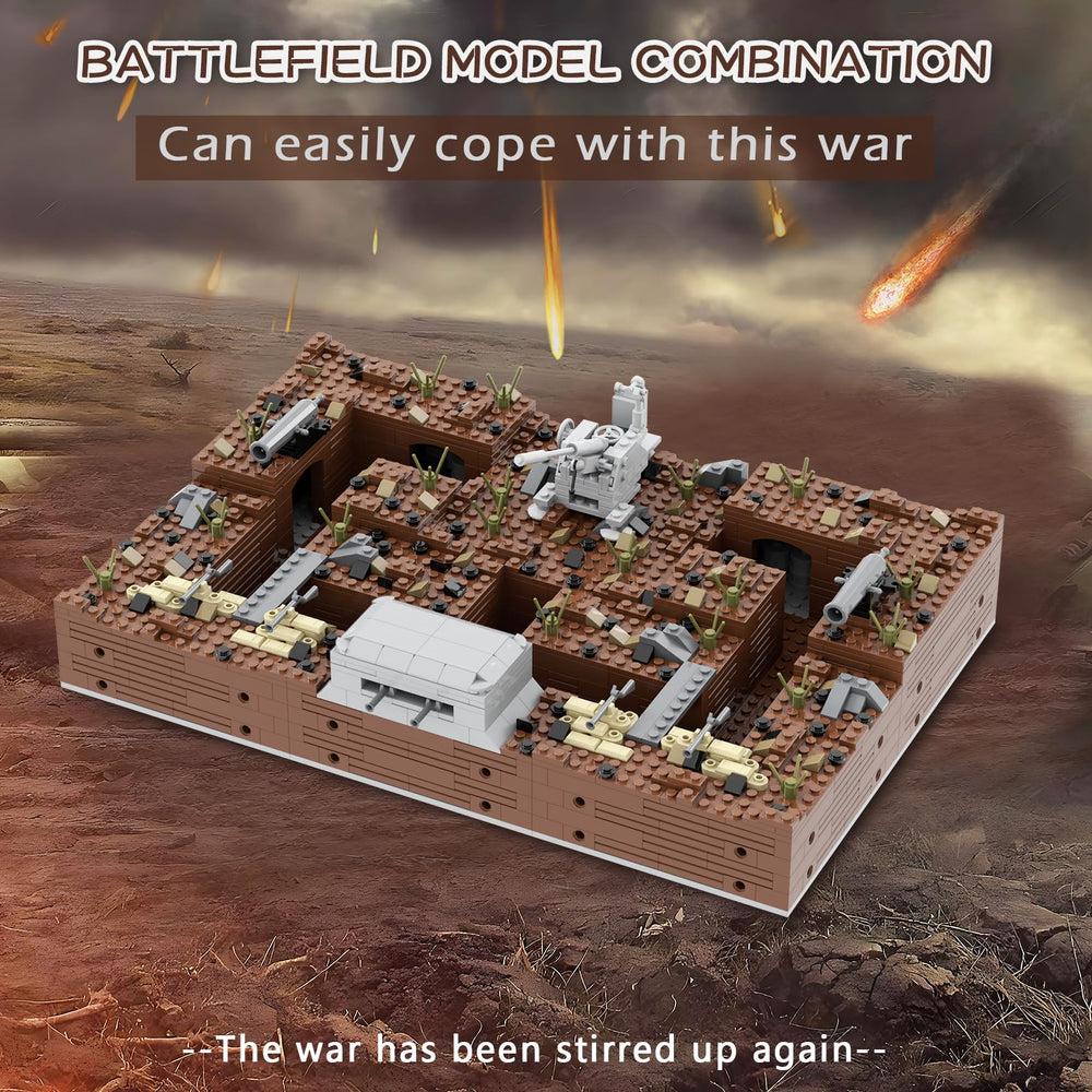 MOOXI WW2 forts assembly-work showcases easy, satisfying construction sessions