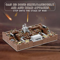 MOOXI WW2 forts diorama-scene invites storytelling with expandable battlefield setups