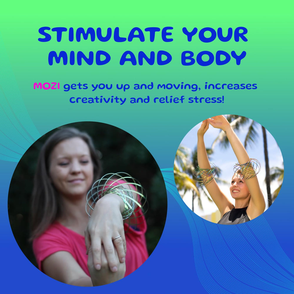 Mozi bracelet in motion demonstrates dynamic, kid- and adult-friendly play.