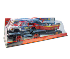 Mozlly durable-design monster truck withstands rough play.