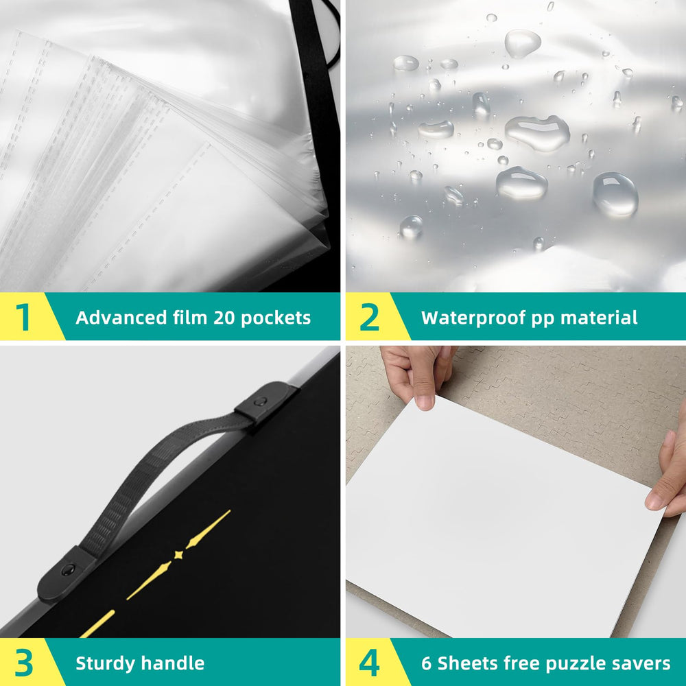 MOZOOSON Puzzle Folder waterproof cover protects finished puzzles from moisture