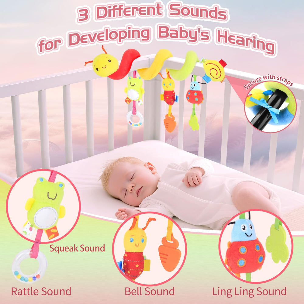 MPQMPQ baby arch toy shown attached to stroller and car seat