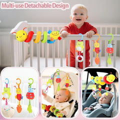 MPQMPQ upgraded spiral crib toy with three hanging elements