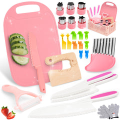 MPQMPQ toddler knife set with kid-safe knives and compact packaging for easy storage.