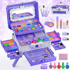 Mqsiuve Kids Makeup Kit with mirror supports imaginative play.