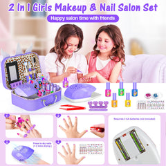 Mqsiuve Kids Makeup Kit nail art tools for tiny designers.
