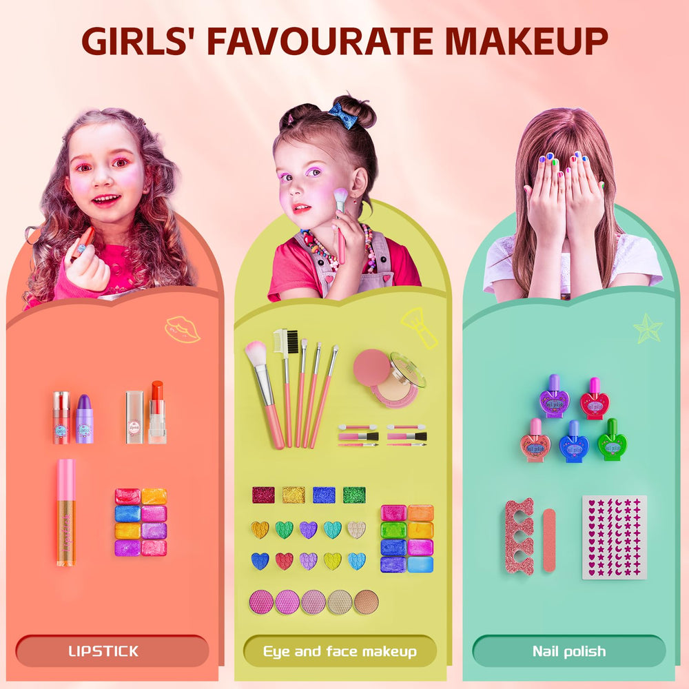 Mqsiuve princess makeup kit for girls sparks creativity and color confidence.