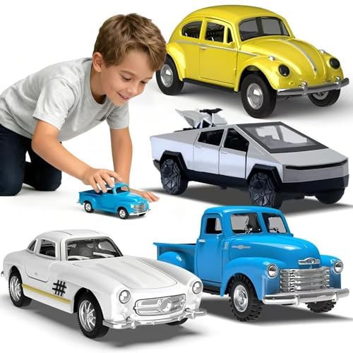 Mquduo Little Blue Truck front view highlights durable alloy construction for safe play.