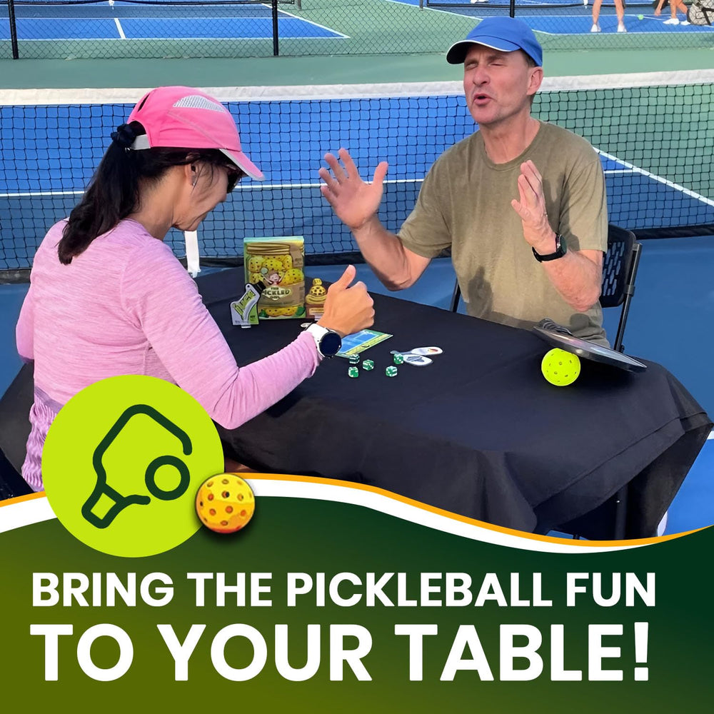 Mr GameShow Pickled Girl Dice Game paddles and chips highlight portable setup