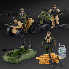 Mr.River US Army Men raft boat expands water adventures and crossing scenarios.