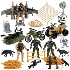 Mr.River US Army Men figures with soldiers for imaginative play and storytelling.