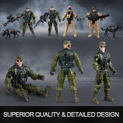 Mr.River US Army Men war dogs bring dynamic rescue play to life for kids.