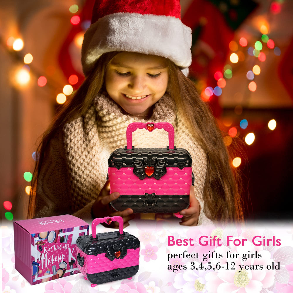 Mrabbitoo Rose makeup set is beginner-friendly for kids ages 3 to 12.