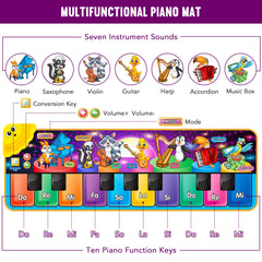 MR.TN baby floor piano mat designed to boost color and instrument recognition