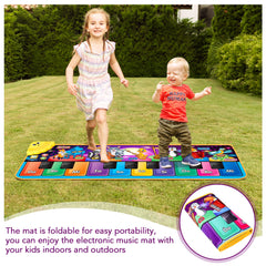 MR.TN battery-powered music mat runs on three AAA batteries for portable use