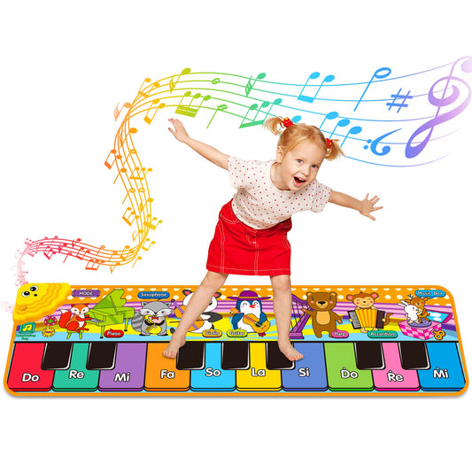 MR.TN Kids Musical Piano Mat with bright keys supports active learning