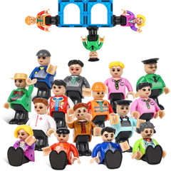Mruikeny magnetic people figures playset with 15 colorful characters for imaginative play
