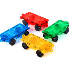 Mruikeny magnetic tiles cars yellow block sparks colorful building fun.