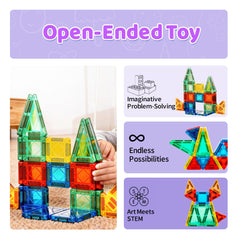 Mruikeny mini magnetic tiles strong magnets for stable constructions