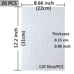 MS WGO jigsaw puzzle fabric surface detail prints transfer crisply for vivid images