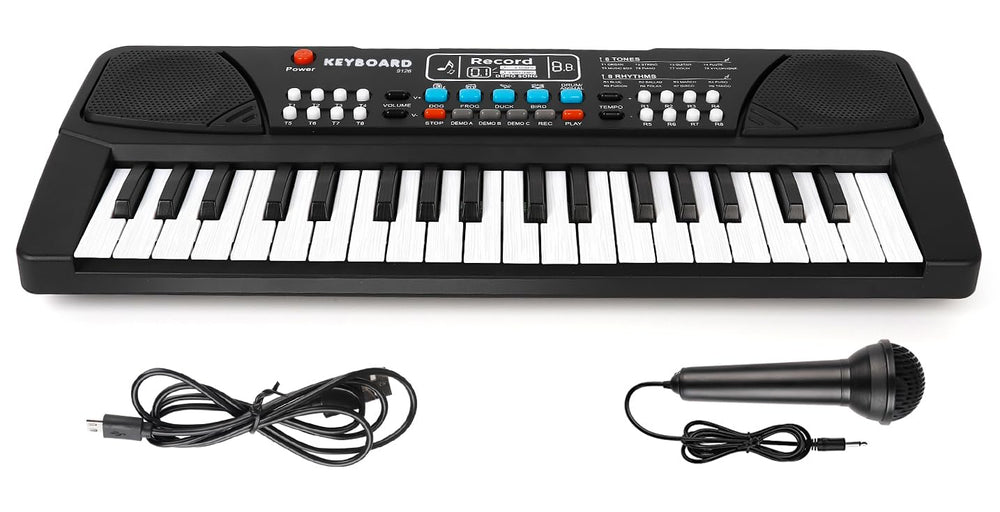 M SANMERSEN 37-key upgrade keyboard with wood-grain keys for beginners