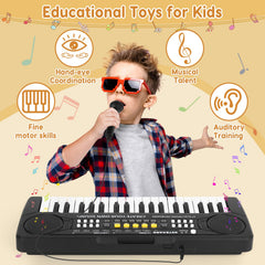 M SANMERSEN Kid Keyboard Piano portable size fits small spaces and travel.