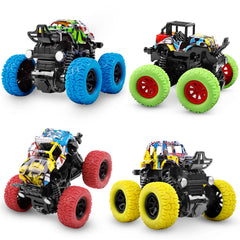 M SANMERSEN Monster Truck Toy blue push-and-go for toddlers.