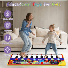 M SANMERSEN soft fabric piano mat is safe and easy to clean after active play