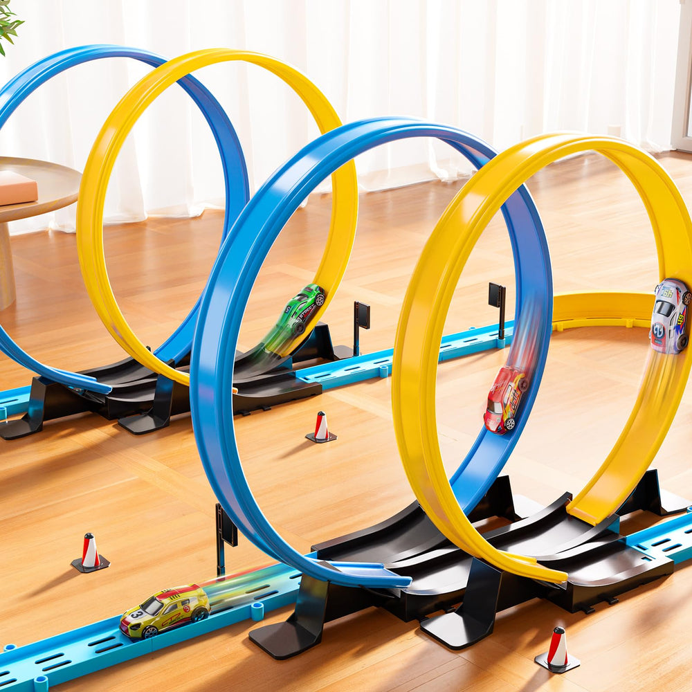 MSKOLER family playtime with race tracks encourages shared creativity