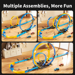 MSKOLER hands-on setup fosters parent-child bonding during race track building.