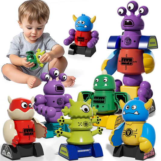 MSKOLER magnet-robot-toy-assembly sparks imaginative play with varied robot shapes.