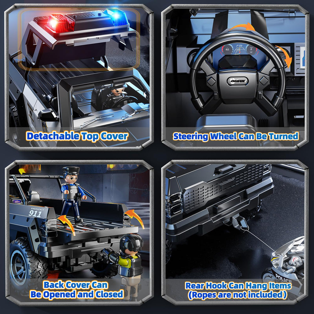 MSKOLER police car toy figures included add role-play opportunities