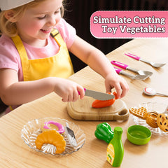 MSKOLER toy food set invites sorting, matching colors, and pretend meals