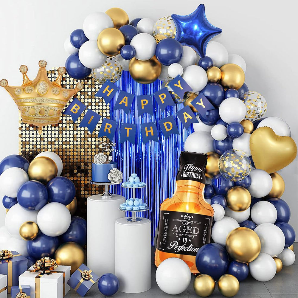 MSMANCY whiskey bottle balloon adds a playful centerpiece option.