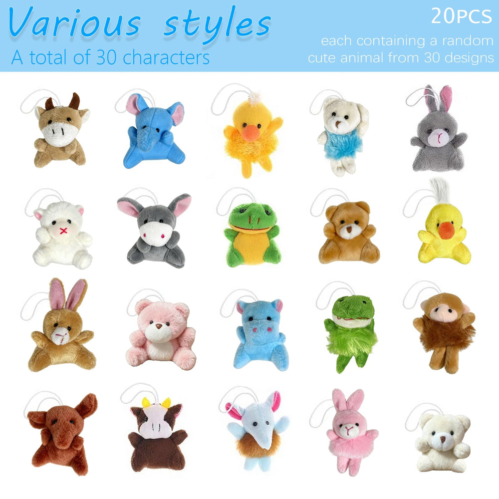 MTNSPTCR Blind Bag Mini Plush Animal hanging loop close-up, easy display on backpacks