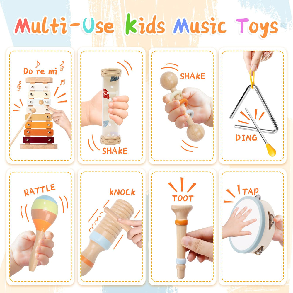 MTTIERY wooden sounder offers tactile play and crisp tones for sensory development.