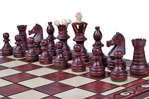 Muba board features brass clasps to keep pieces safe when closed