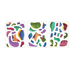 Mudpuppy Dino Mix-Up magnets pieces offer endless mix-and-match possibilities for kids.