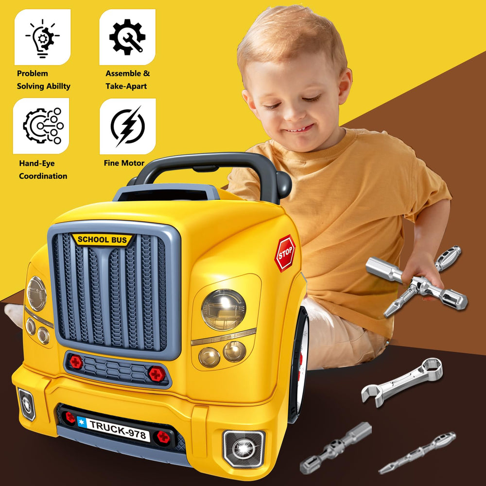 MUGEYMYD premium-ABS engine tool set resists energetic sessions during construction play.