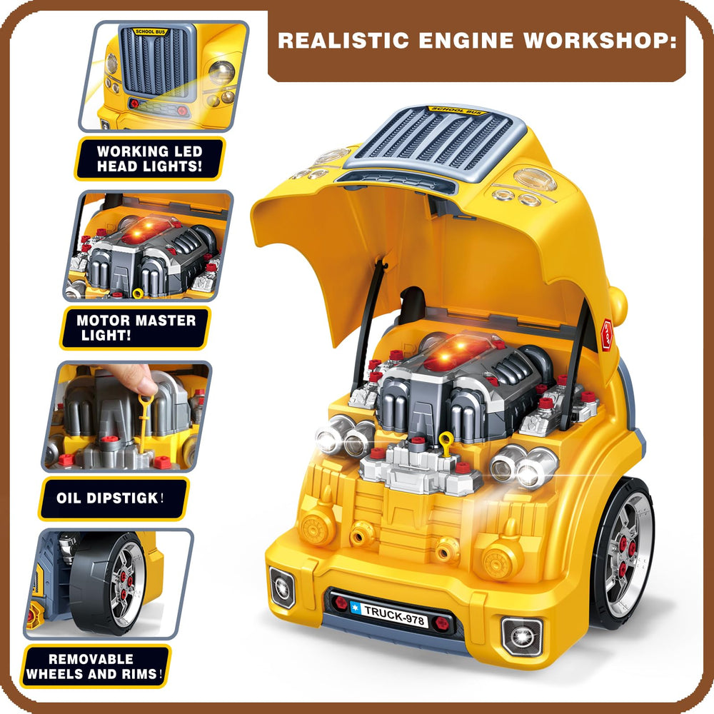 MUGEYMYD large truck engine toy lights and sounds boost engaging pretend play.