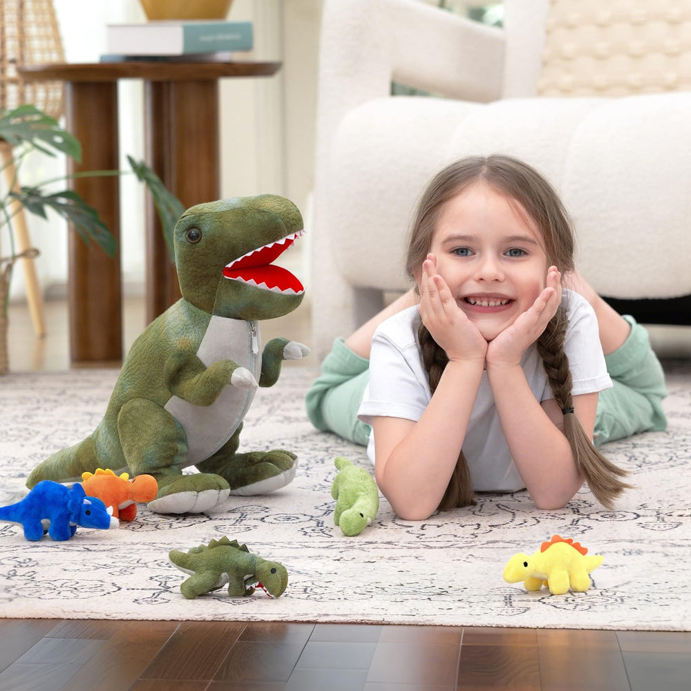 Muiteiur baby Stegosaurus plush features embossed texture and soft fabric