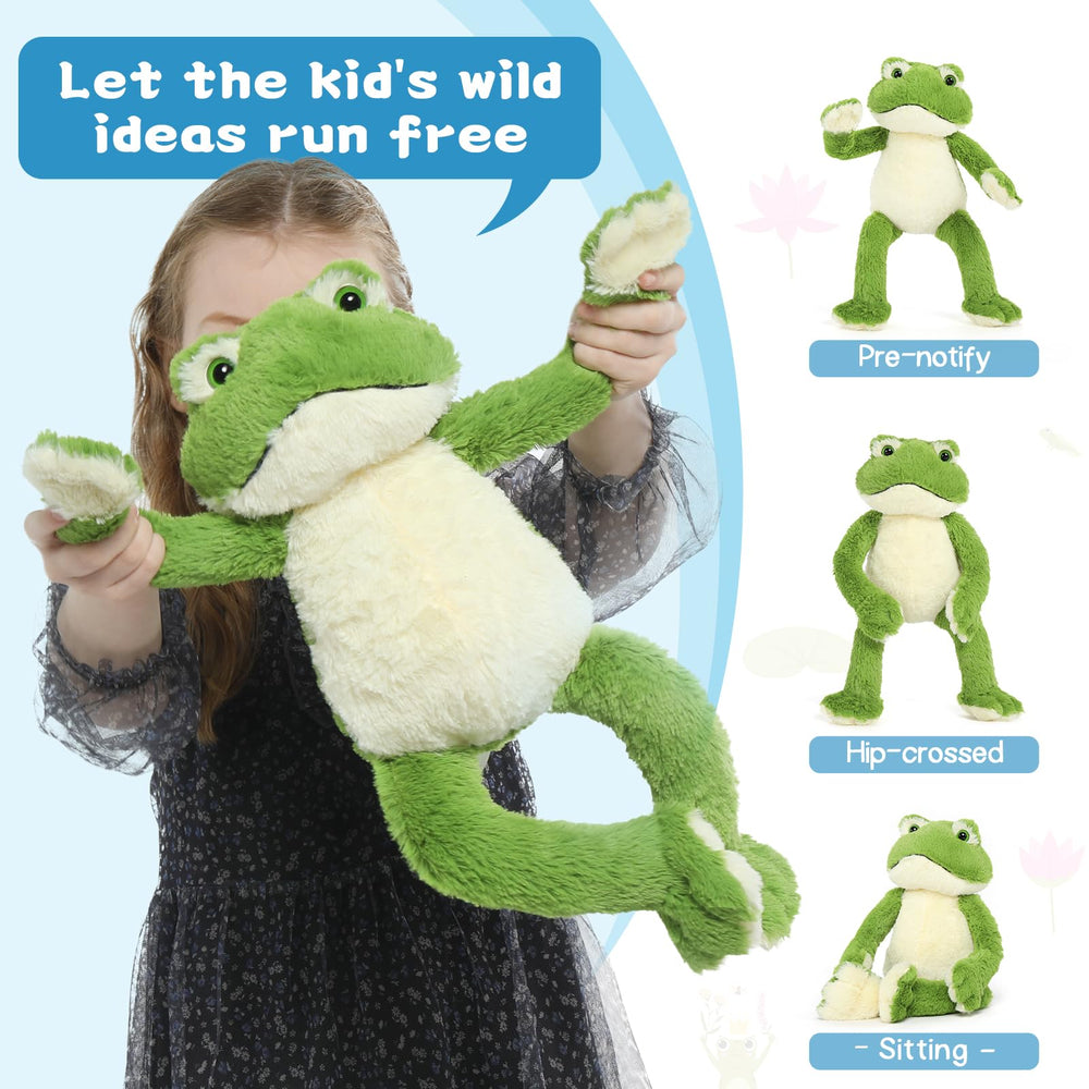 Muiteiur frog plush inspires creative play and emotional expression
