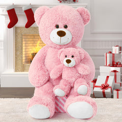 Muiteiur 40-inch teddy doubles as decor and a keepsake in bedrooms.