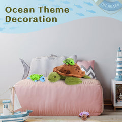 Muiteiur 12.6-inch sea turtle family plush for gifting