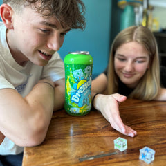 MUKIKIM Drench Soda Game: two ice dice highlight strategy and surprise.