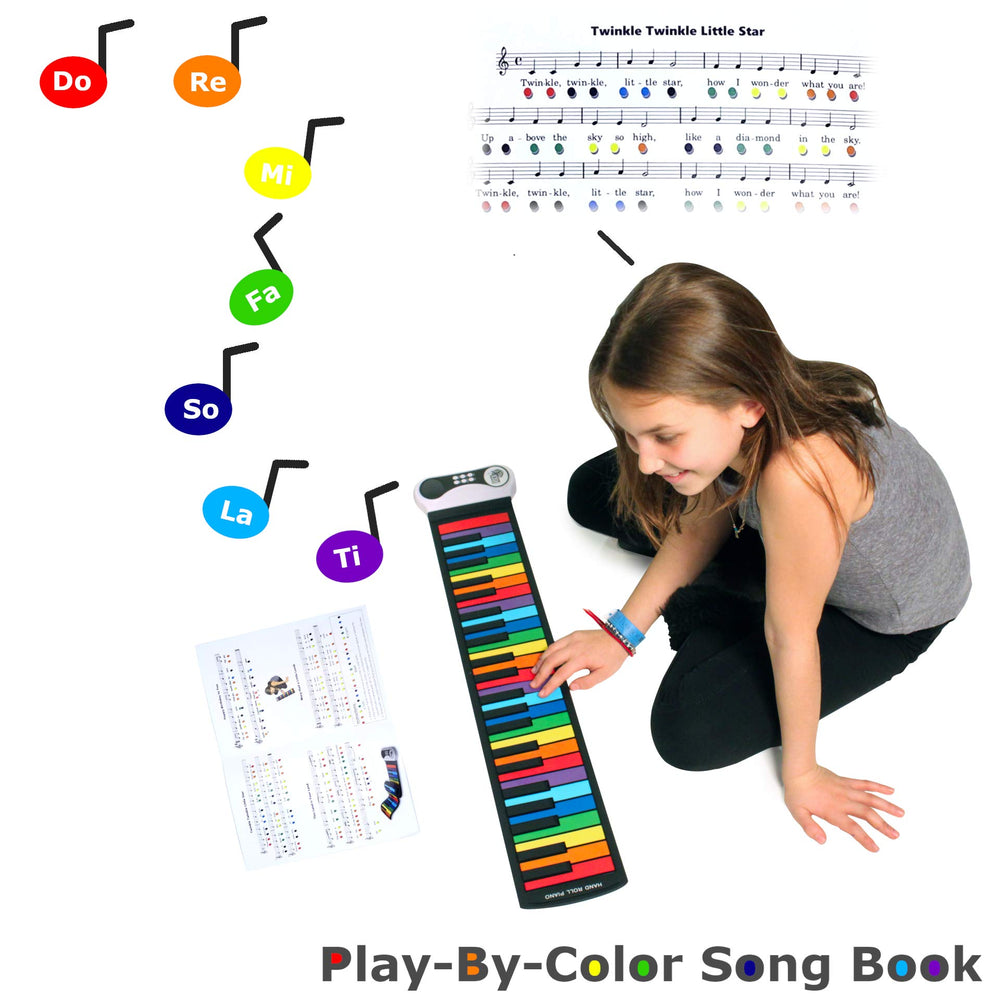 MUKIKIM Rock and Roll It color songbook guides kids through tunes by color.