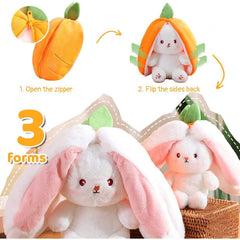 Mukorolee carrot reversible plush for versatile play and decor.