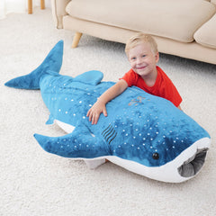 Mukouxun whale doll 48-inch soft plush for playful storytelling.