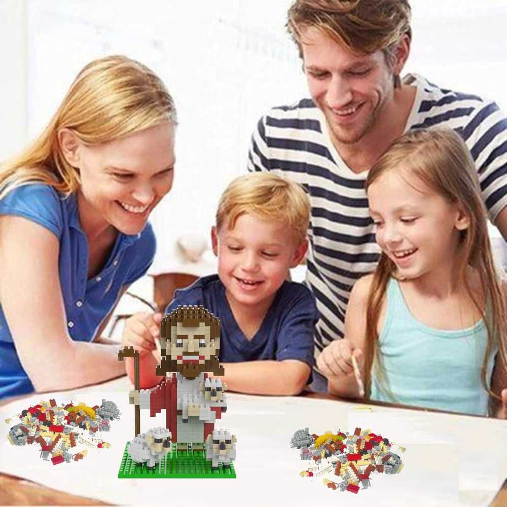 Multi-Blocks Christian toy gift packaging image suggests festive gifting.