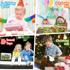MuMua wooden base stores all pieces after playtime